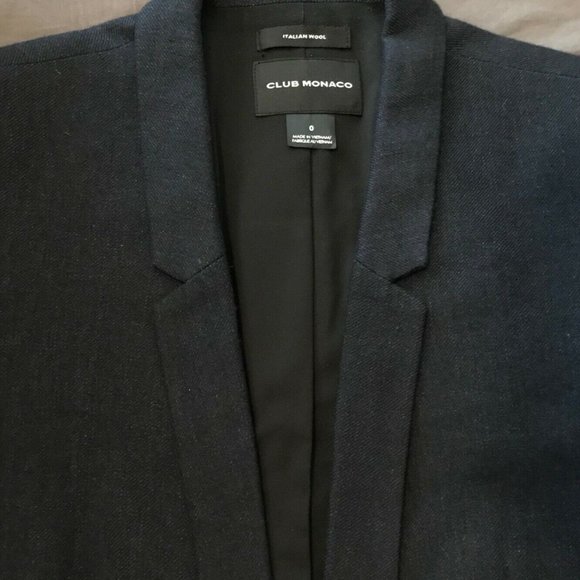New Club Monaco Blazer Jacket Women Blazer Navy Italian Wool Blazer Jacket - Picture 3 of 10